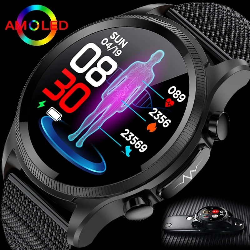 

New Cordiac Blood Glucose High-end Smart Watch Men ECG Blood Pressure Body Temperature Monitoring Waterproof Healthy Smartwatch