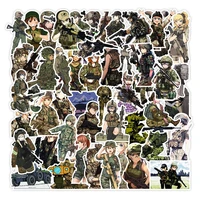 103050 pcs cartoon anime graffiti sticker camouflage female soldier luggage laptop car notebook diy waterproof sticker toy kid
