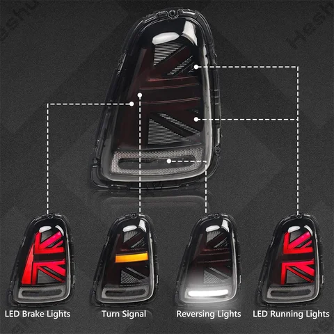 Пара светодиодных задних фонарей для BMW Mini Cooper S JCW One R56 R57 R58 R59 2007-2010 2011-2013, задний фонарь заднего вида, задний фонарь