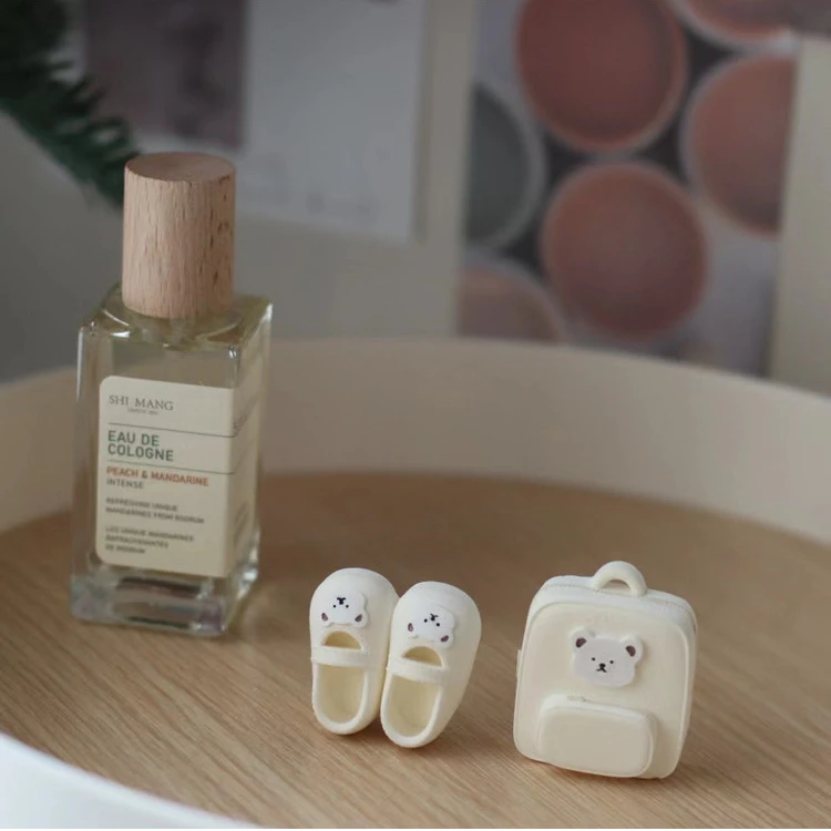 

Bear Leather Pattern Bag Shoes Aromatherapy Gypsum Molds Food Grade Baking Chocolate Silicone Mold Ins Aroma Gypsum Mold