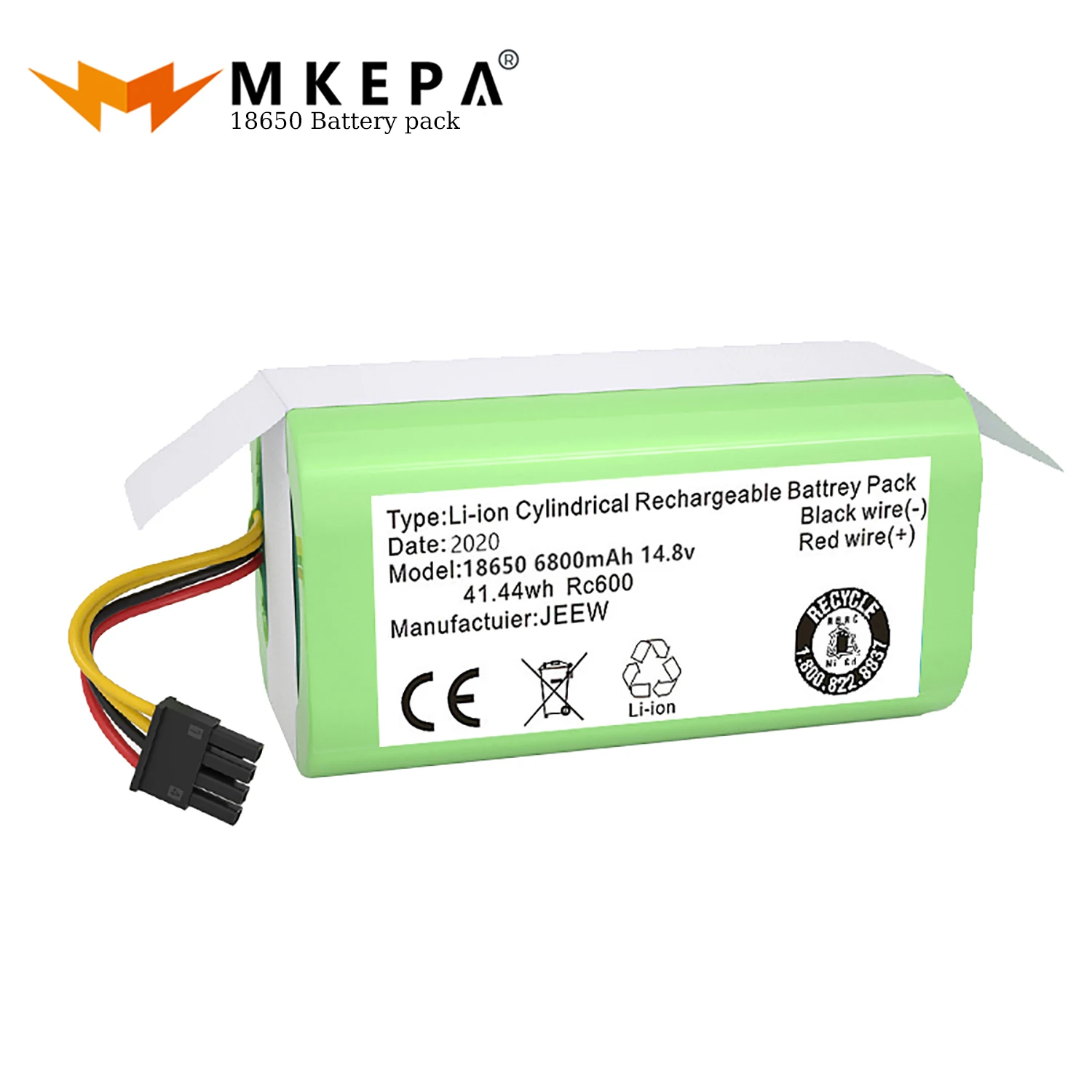 Литий-ионный аккумулятор Mkepa 14,4 В 6800 мАч 18650 для пылесоса Cecotec Conga 1290 1390 1490 1590 Genio Deluxe 370 Gutrend Echo 520