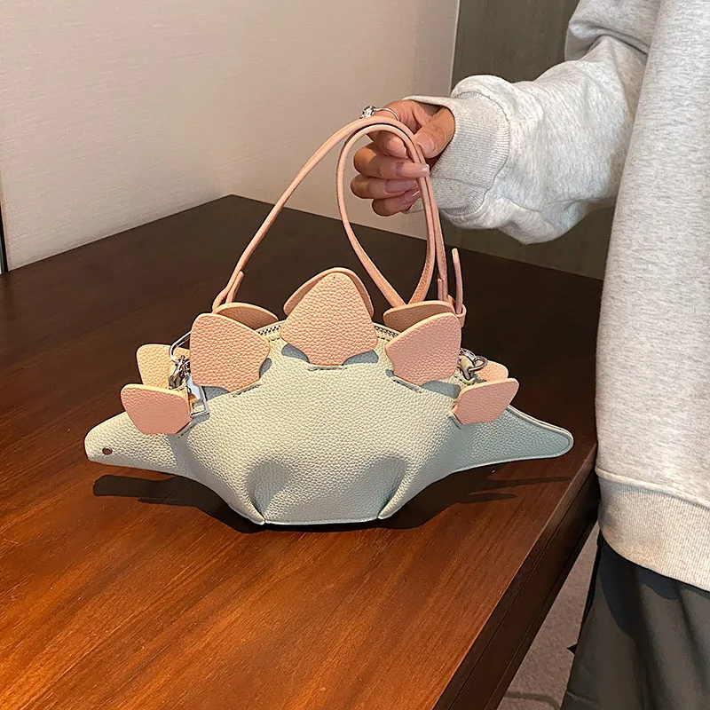 Cute Dinosaur Crossbody Bags for Women Harajuku Animal Shaped Shoulder Bag Mini Handbags Girls Phone Flap Designer Bag Purses