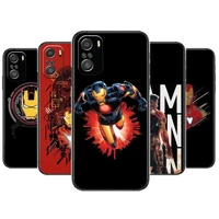 iron man comic phone case for xiaomi redmi 11 lite pro ultra 10 9 8 mix 4 fold 10t black cover silicone back prett