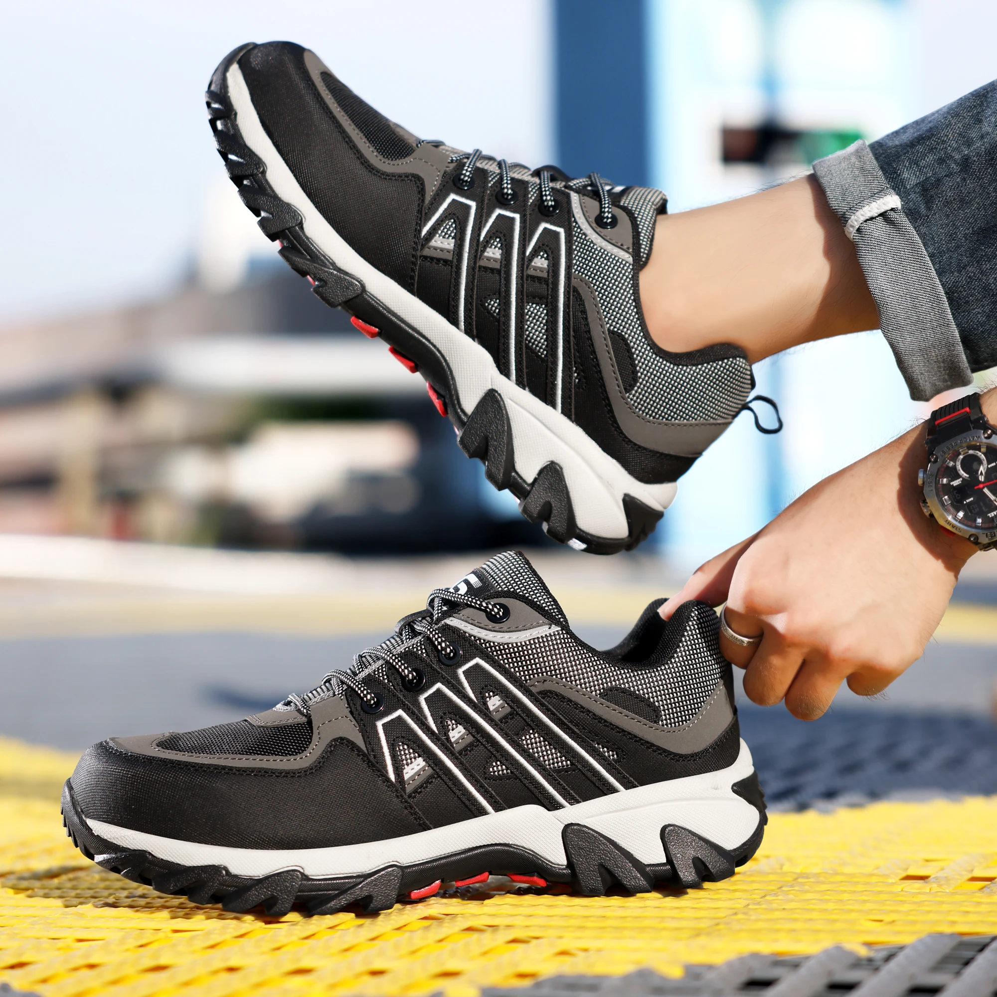 Рабочие ботинки GUYISA защитная обувь изоляция 10 кВ стальной носок размер 37-45 черный