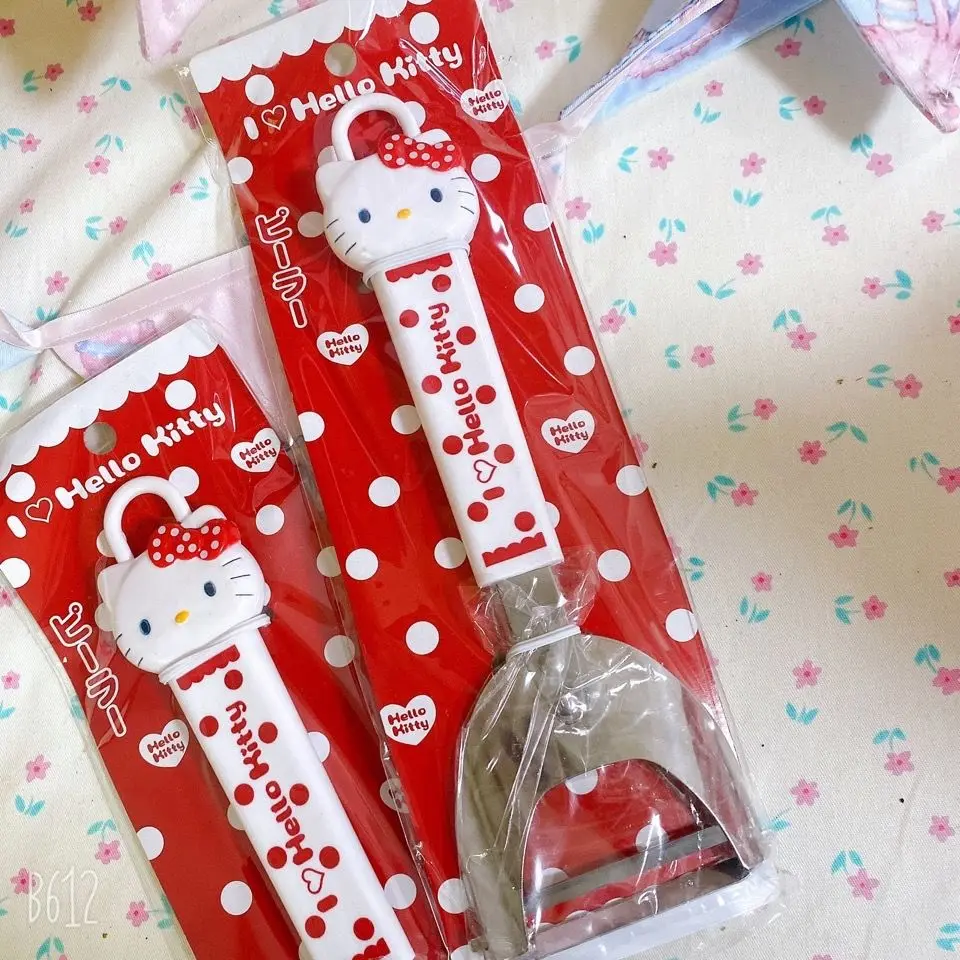 

Hello Kitty Fruit Peeler Cartoon Kitchen Supplies Stainless Steel Plastic Handle Fruit Peeling Melon Fruit Peeling Tool