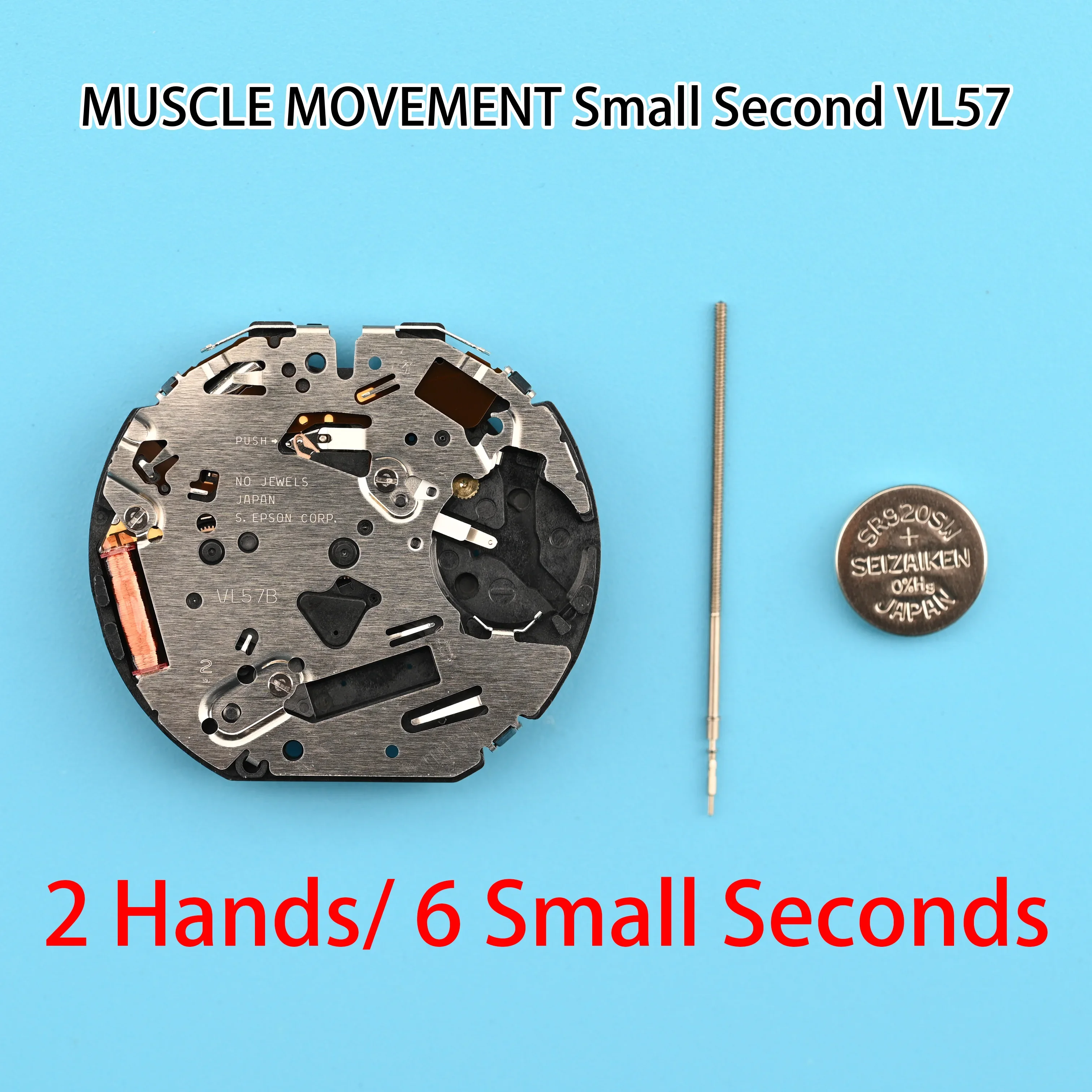 Механизм VL57 VL57B Малая секундная серия с 2 стрелками MUSCLE MOVEMENT 6 стрелка Размер: 13 1/2
