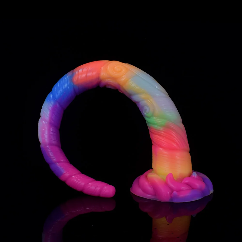New Luminous Dildo Masturbation Device 45cm Long Female Supplies Penis Stick Passion Fun Tools Gay Orgasm Adult Silicone Fake Jb