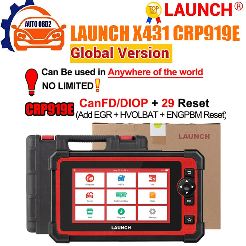 

Диагностический сканер LAUNCH X431 CRP919E OBD2, прибор для диагностики автомобиля, CANFD, DOIP, ECU, профессиональный сканер OBDII, бесплатная доставка
