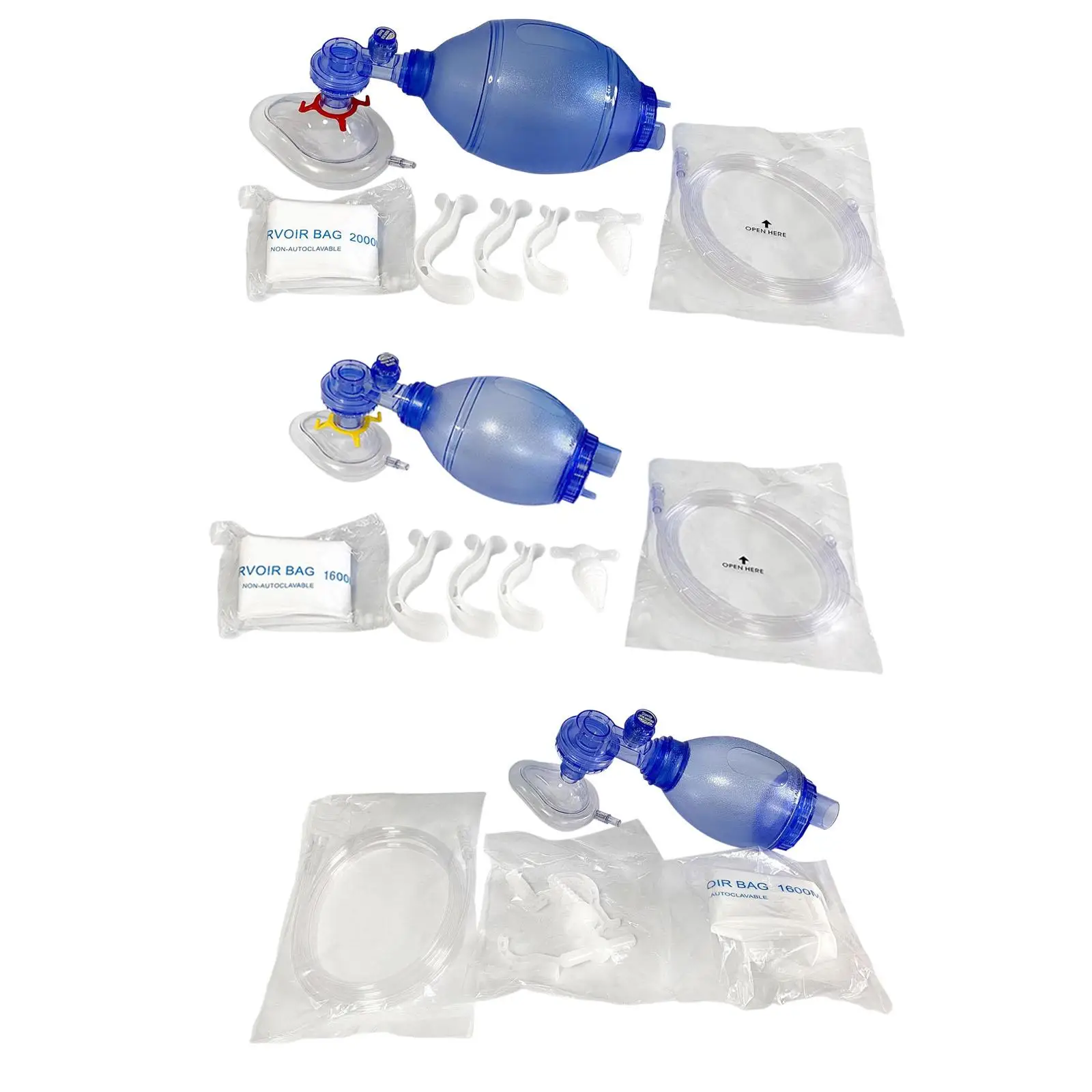

CPR Manual Tool Kit PVC Resuscitation Air Bag for First Aid Training Midway Transfer