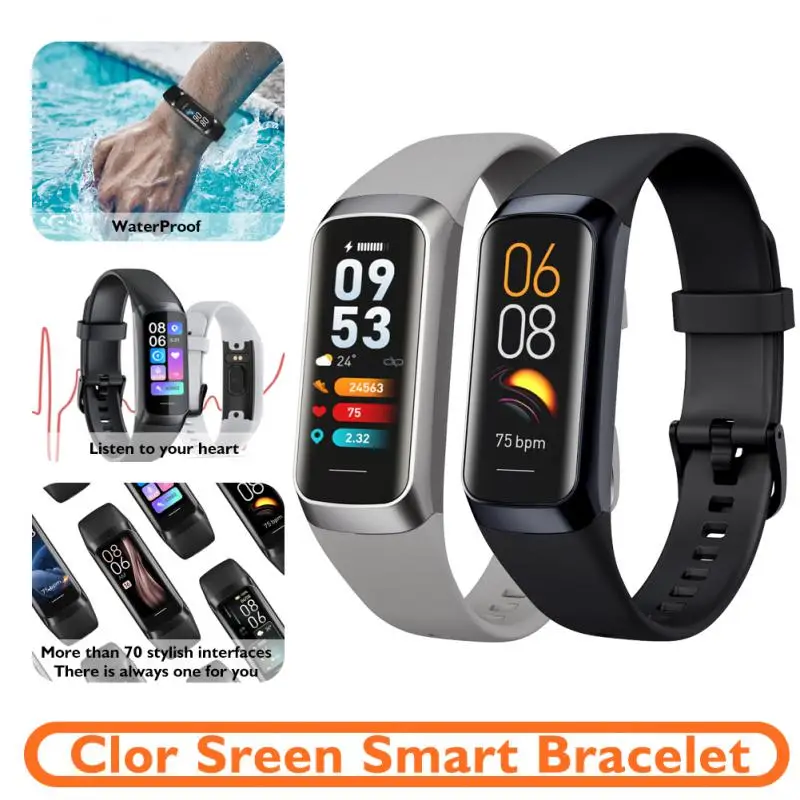 

Смарт-часы C60 для мужчин и женщин, фитнес-трекер с ЭКГ, артериальным давлением, Умные часы с водонепроницаемостью IP67