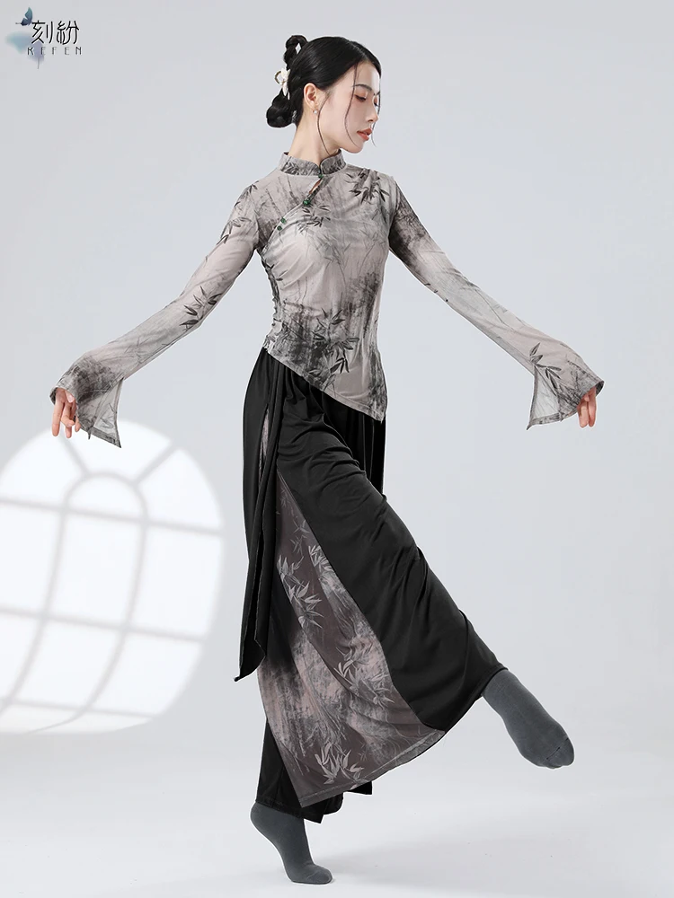 Классическая танцевальная одежда женские топы муслиновая чернила и стирка со