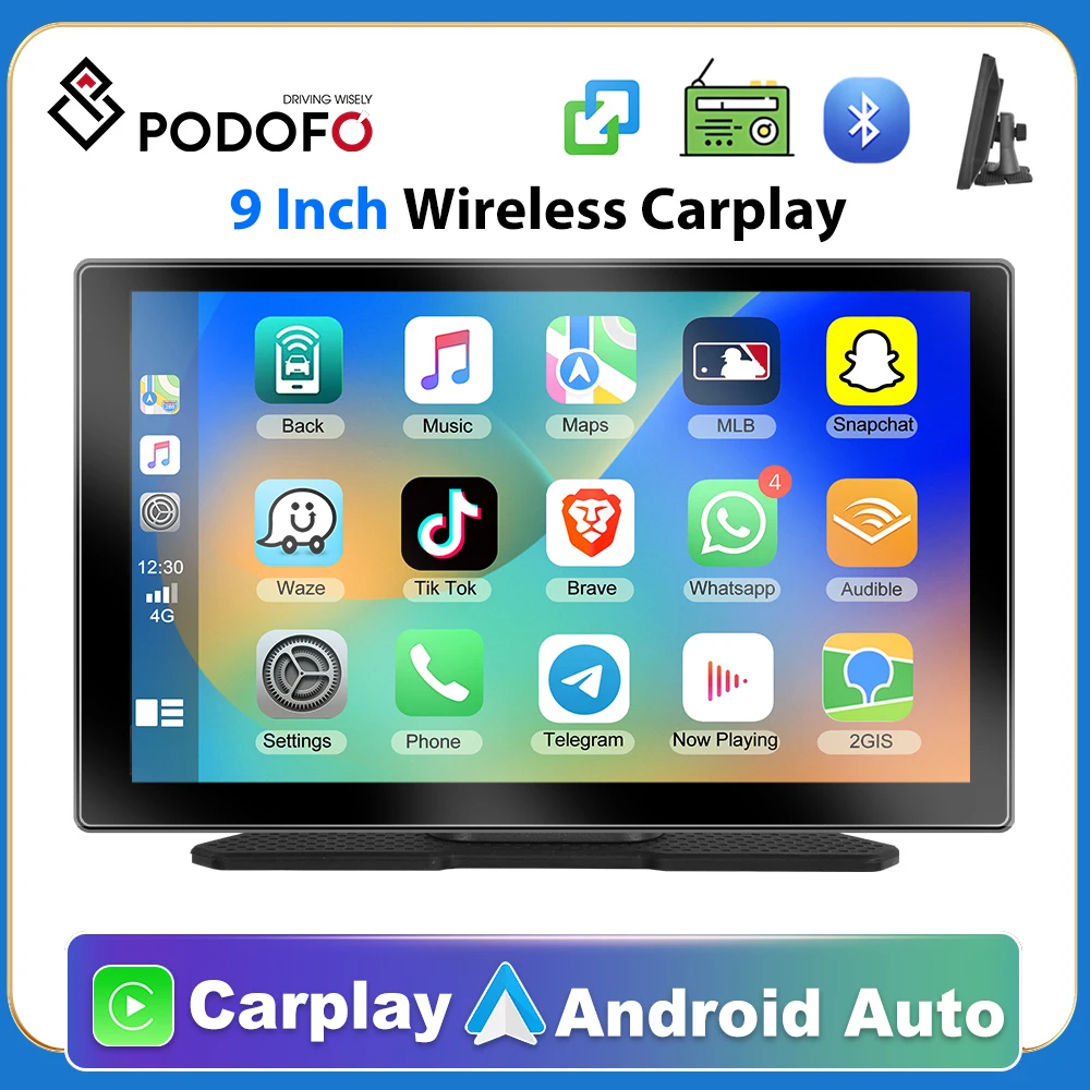 Автомобильный мультимедийный плеер Podofo стерео-система на Android с 9 &quotэкраном GPS