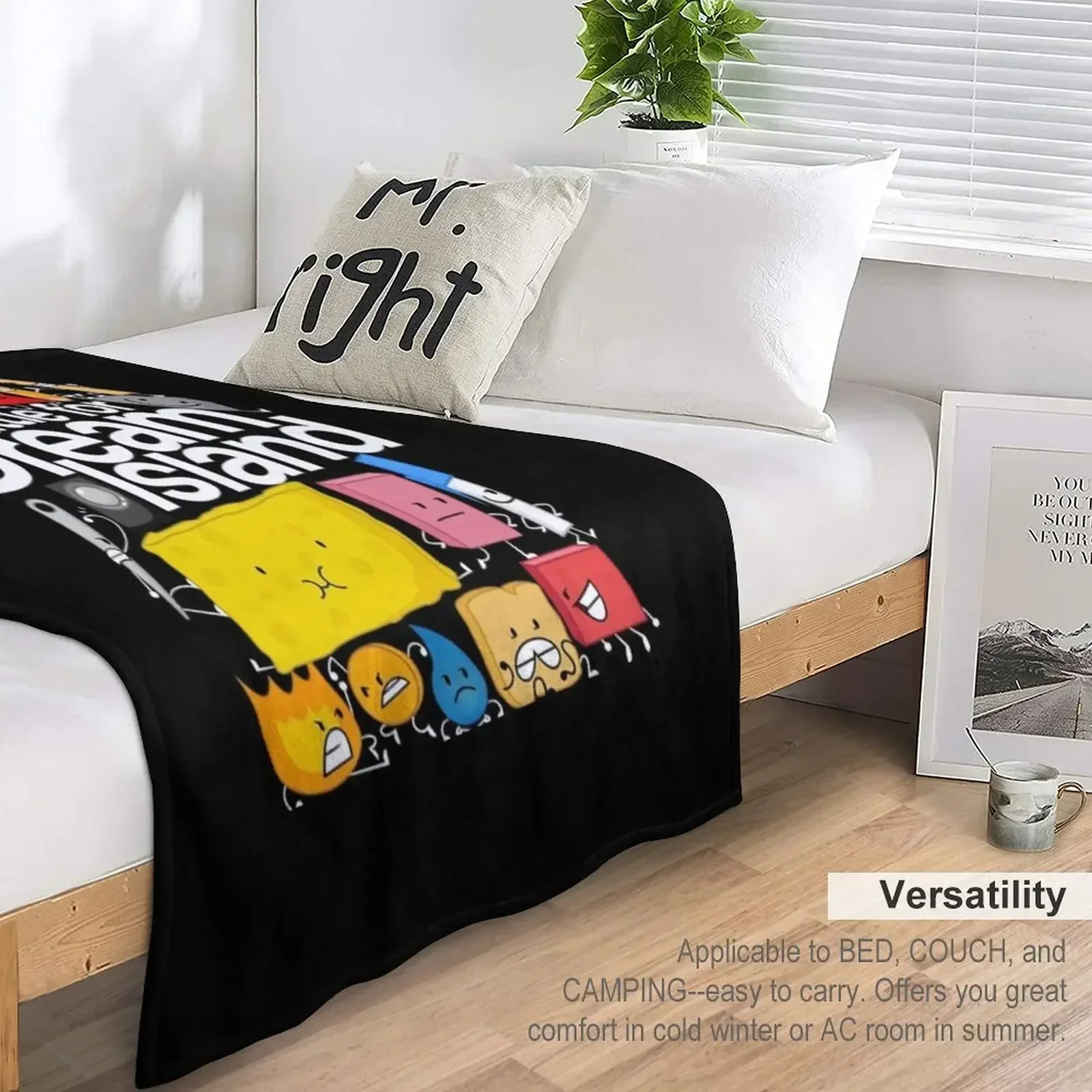 Одеяло BFDI-Poster-Black-29Gift Пляжные туристические одеяла и большие