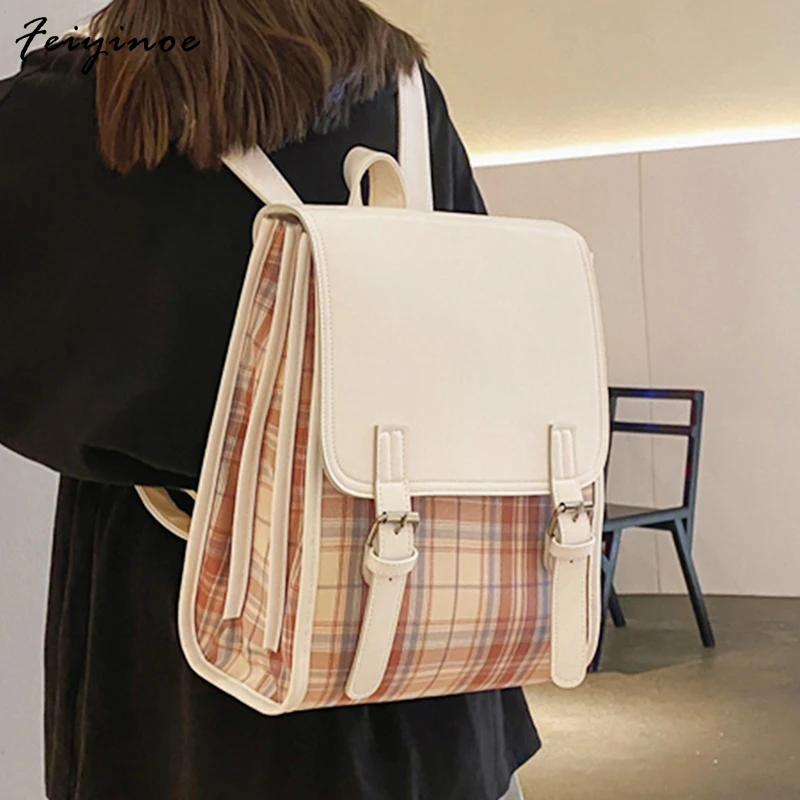

Retro Japanese System Teenage Girl College Schoolbag Simplicity Women Backpack Large Capacity Female Book Bag Student Rucksack