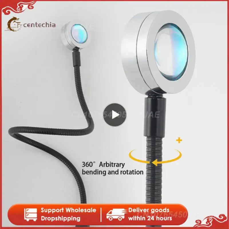 

LED Projector Lamp Rainbow Atmosphere Led Night Light for Home Bedroom Coffe Shop Background Lightings Home Decoration