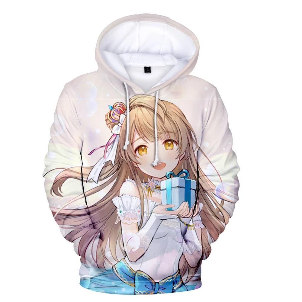 

Толстовка с капюшоном для мужчин и женщин, японское аниме «LOVE LIVE» Кодори минами, свитшот, детские пуловеры с 3D рисунком