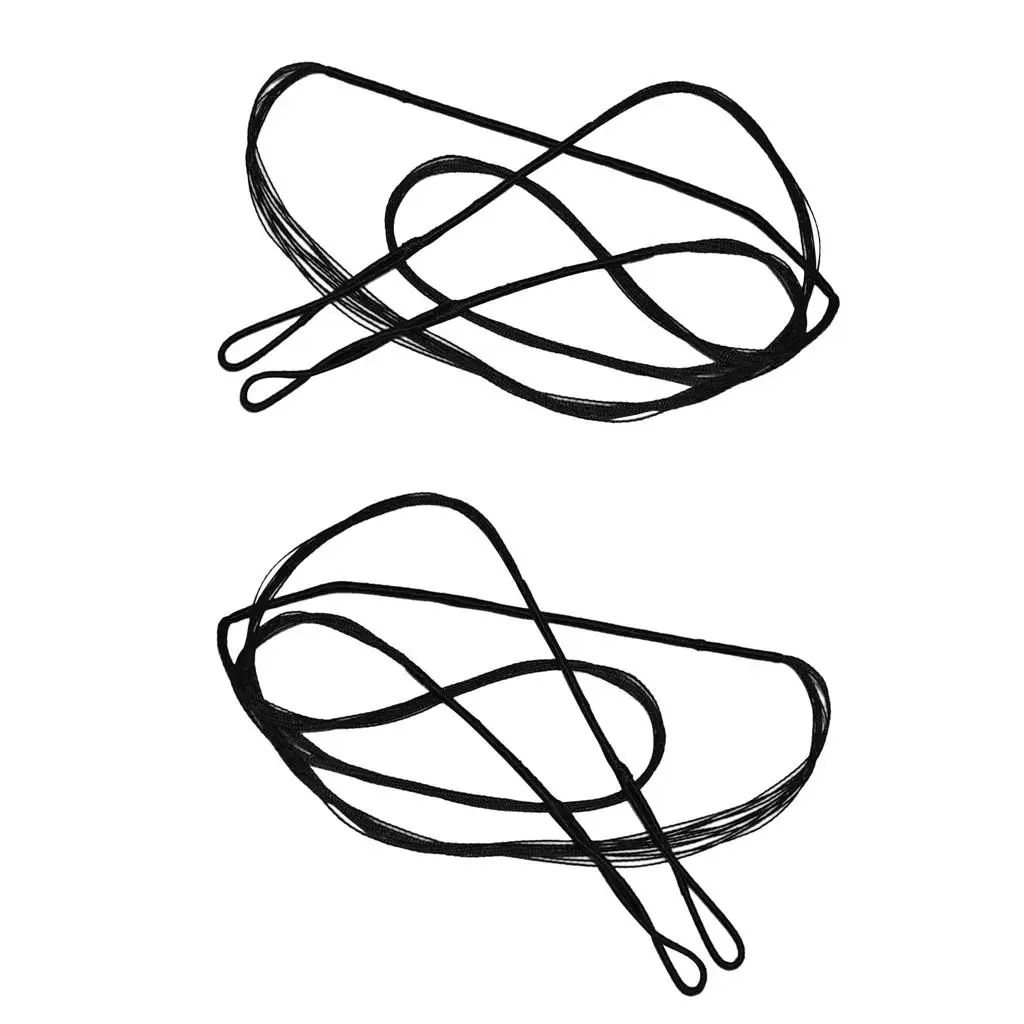 

2x Bowstrings Bow Strings Black for Recurve Bow Longbow Hunting