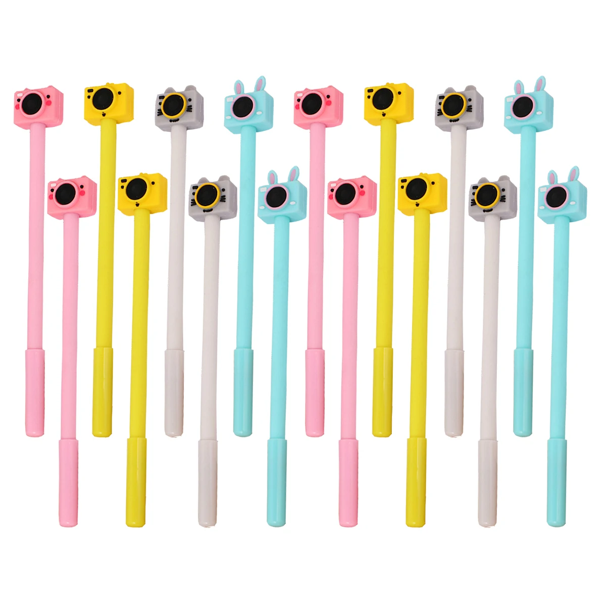 

40Pc Korean Fancy Cute Camera Pens Funny Kawaii School Erasable Gel Pen for Writing Ballpoint Blue Black Ink Girl Stationery Kit