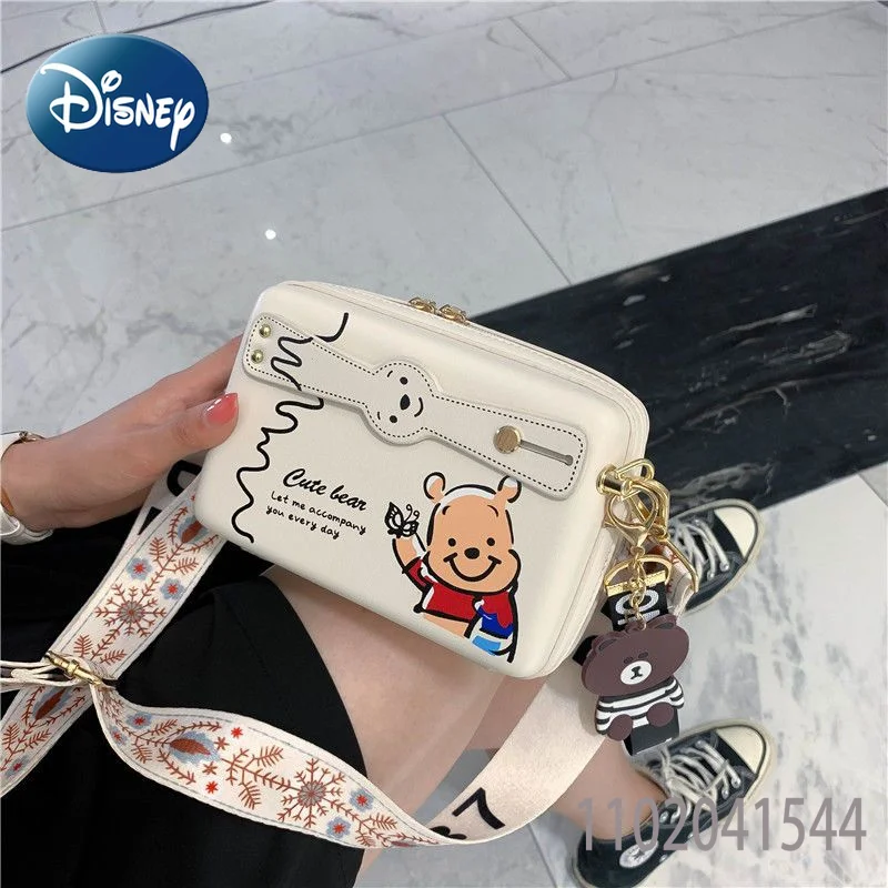 Disney Crossbody Winnie The Pooh Box PU Material High Quality Durable Fashion Cartoon Cute Popular Print Girls Handbag for Girls