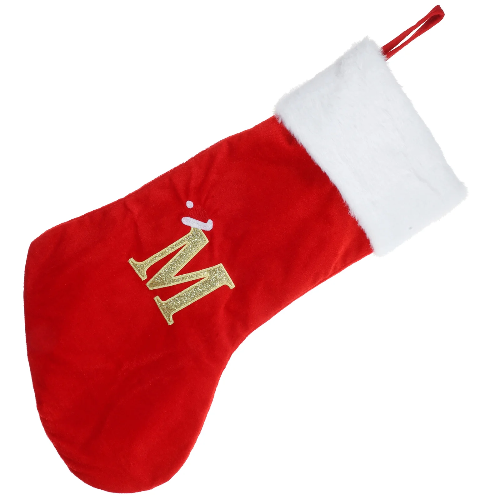 

Decorative Christmas Sock Christmas Party Sock Christmas Letter Stocking Hanging Xmas Sock (Letter M)