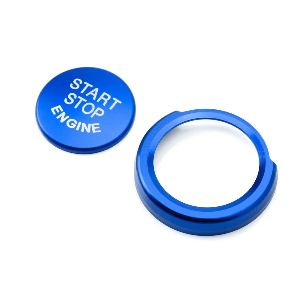 

Blue Button Trim Decoration Ignition Push Start W/Surrounding Ring 1 X
