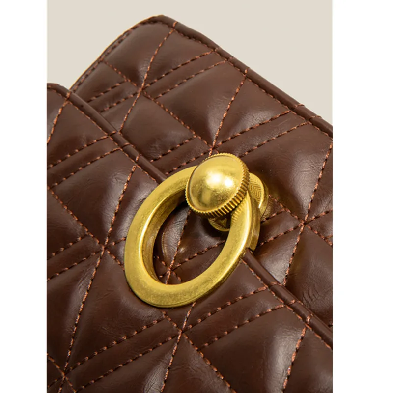 Elmsk 2022 Fashion high-grade chain bag texture Messenger Bag Fashion Shoulder Bag French Vintage Women's bag