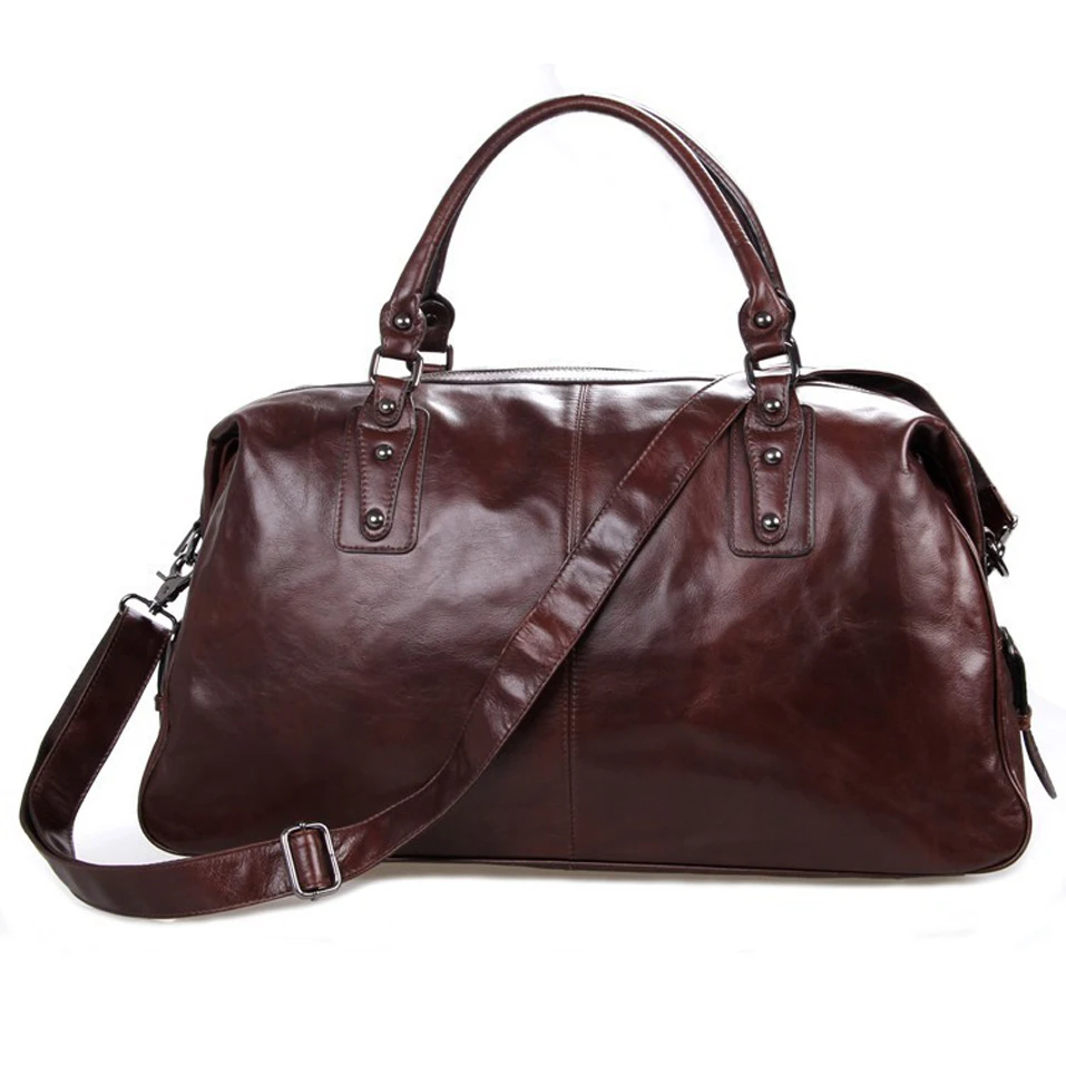 

Luxury Leather Travel Bags Men Luggage bag large Leather duffel bag Men Weekend bag Overnight Tote Handbag sac de