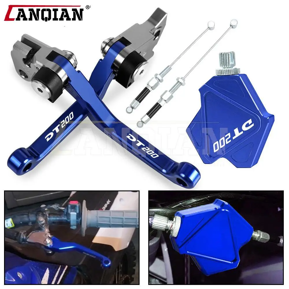 

DT200 Dirt Bike Brake Clutch Levers Stunt Clutch Easy Pull Cable System For YAMAHA DT 200 1988-1991 1992 1993 1994 Accessories