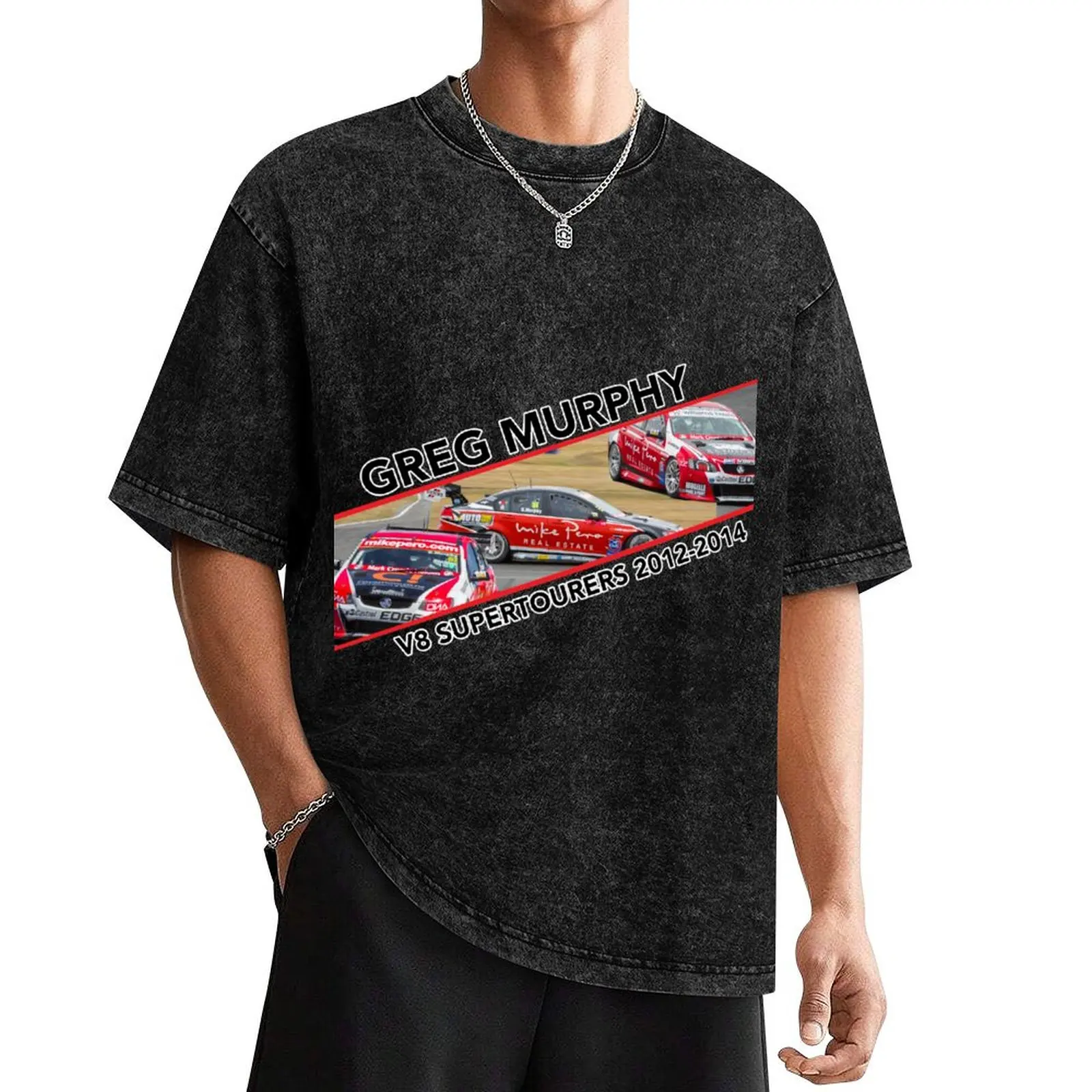 Футболка Greg Murphy V8 SuperTourers эстетичная одежда в стиле аниме белая мужская футболка