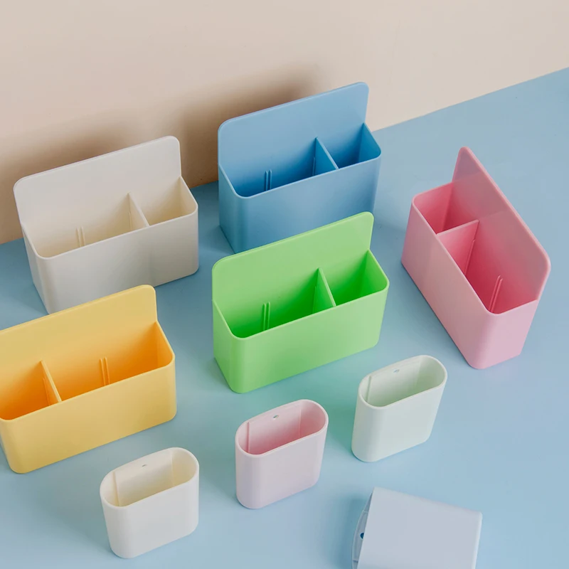 

Storage Mark Pen Desk Barrel Box Office Pen School Desktop Color Pen Pen Holder Plastic Magnetic Box Organizer Pencil Whiteboard