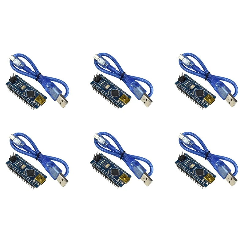 

5Pcs Mini For Nano V3.0 Atmega328p 5V 16Mhz Micro-Controller Board Module Ch340g Chip With Usb Cable For Arduino For Nano V3.0