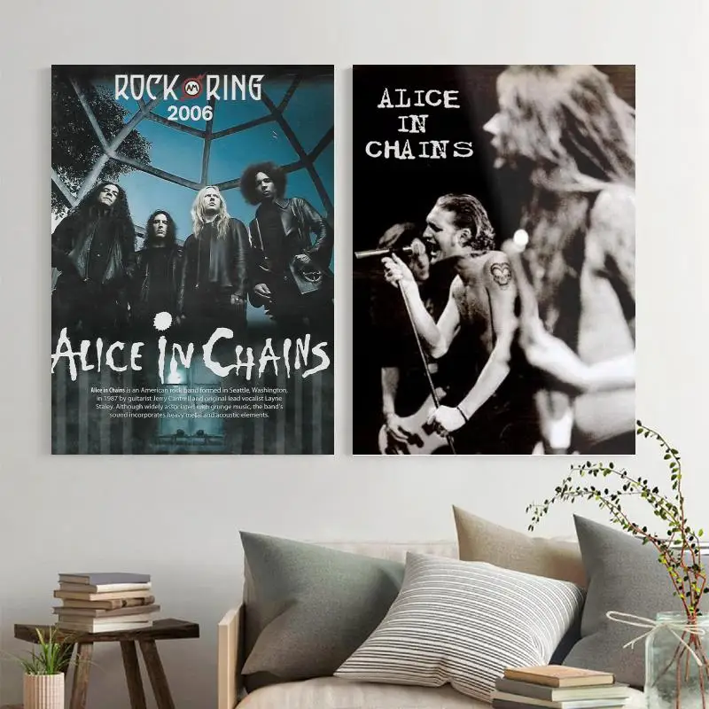 

Alice in Chains Band Canvas Art Poster and Wall Art Picture Print Modern Family bedroom Decor Posters
