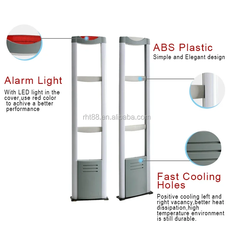 Система Eas Дверь 8 2 МГц Радиочастотное обнаружение Примечания Магазин одежды