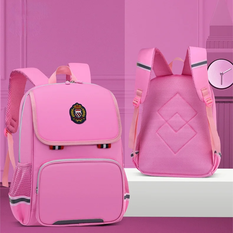 British Style Primary Girl Boy Fashion Reflective Backpacks for Travel New Children Students Large Capacity Schoolbags All-match