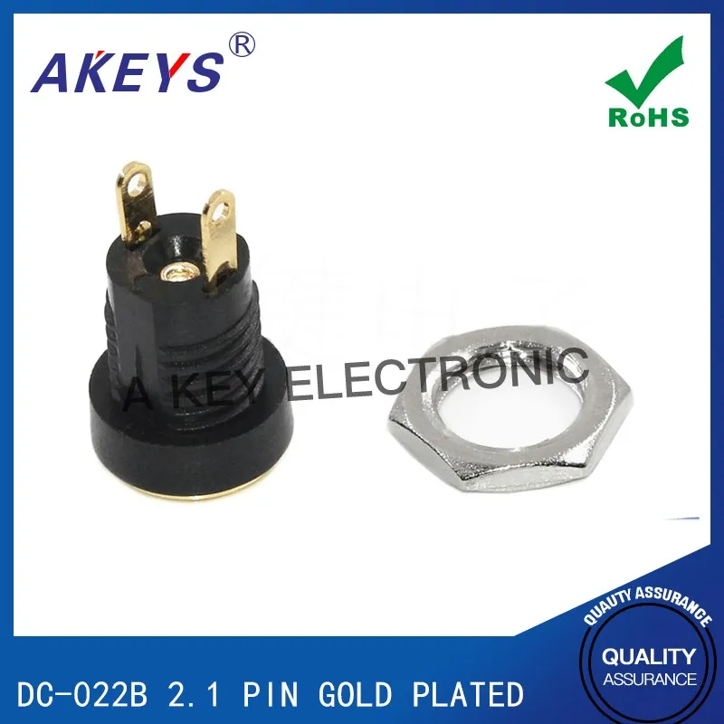 

10 шт DC-022B Позолоченная Вертикальная Розетка постоянного тока 5521 с двумя контактами