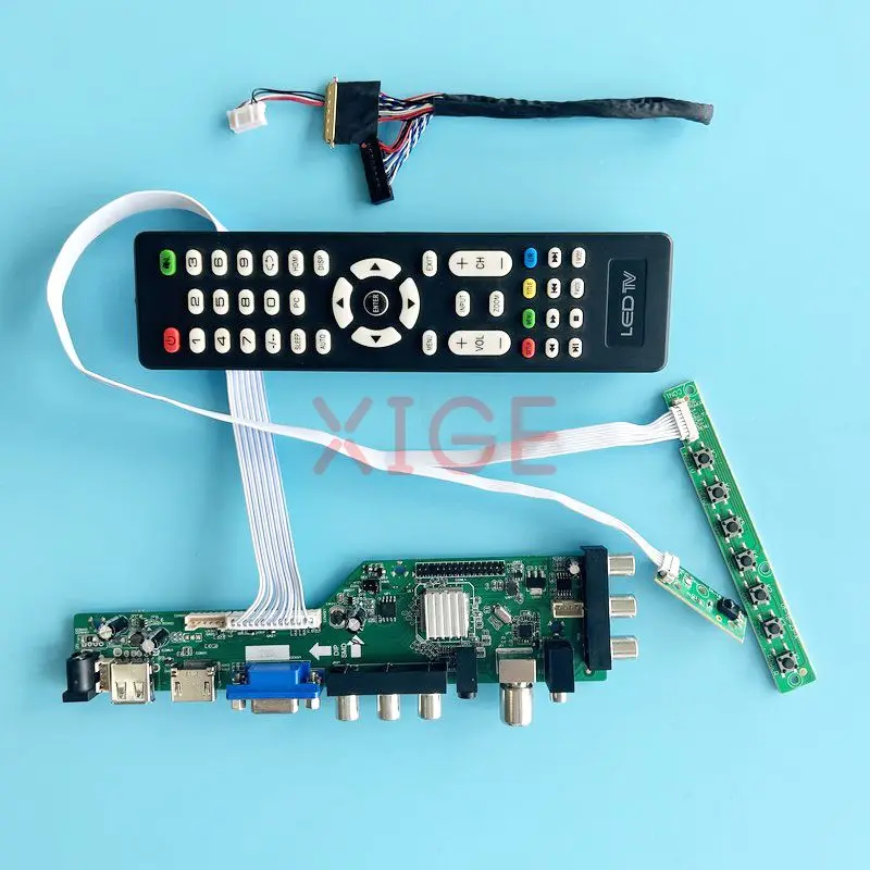 

Плата контроллера драйвера подходит для M140NWR1 M140NWR2 1366*768 40-Pin LVDS DVB цифровой сигнал Φ DIY Kit 14 "USB + DHMI + VGA + 2AV
