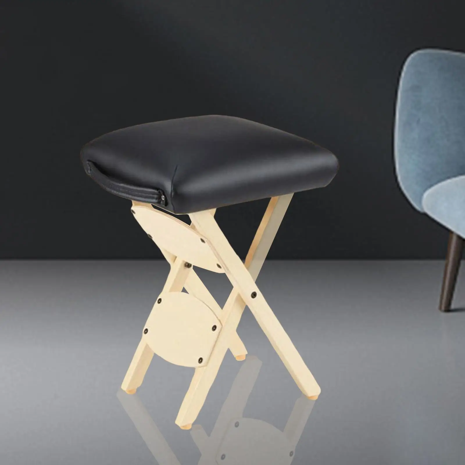 

Стул портативный с подставкой для ног, стул складной с деревянными ножками для массажа, офиса, кухни, работы