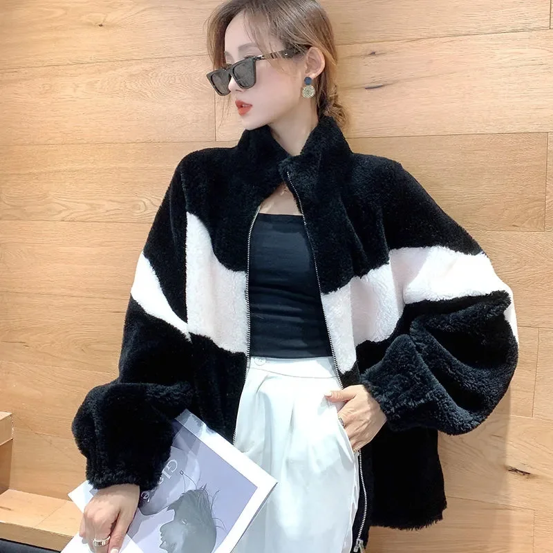 Женское зимнее пальто из искусственного меха Женская утолщенная теплая куртка в