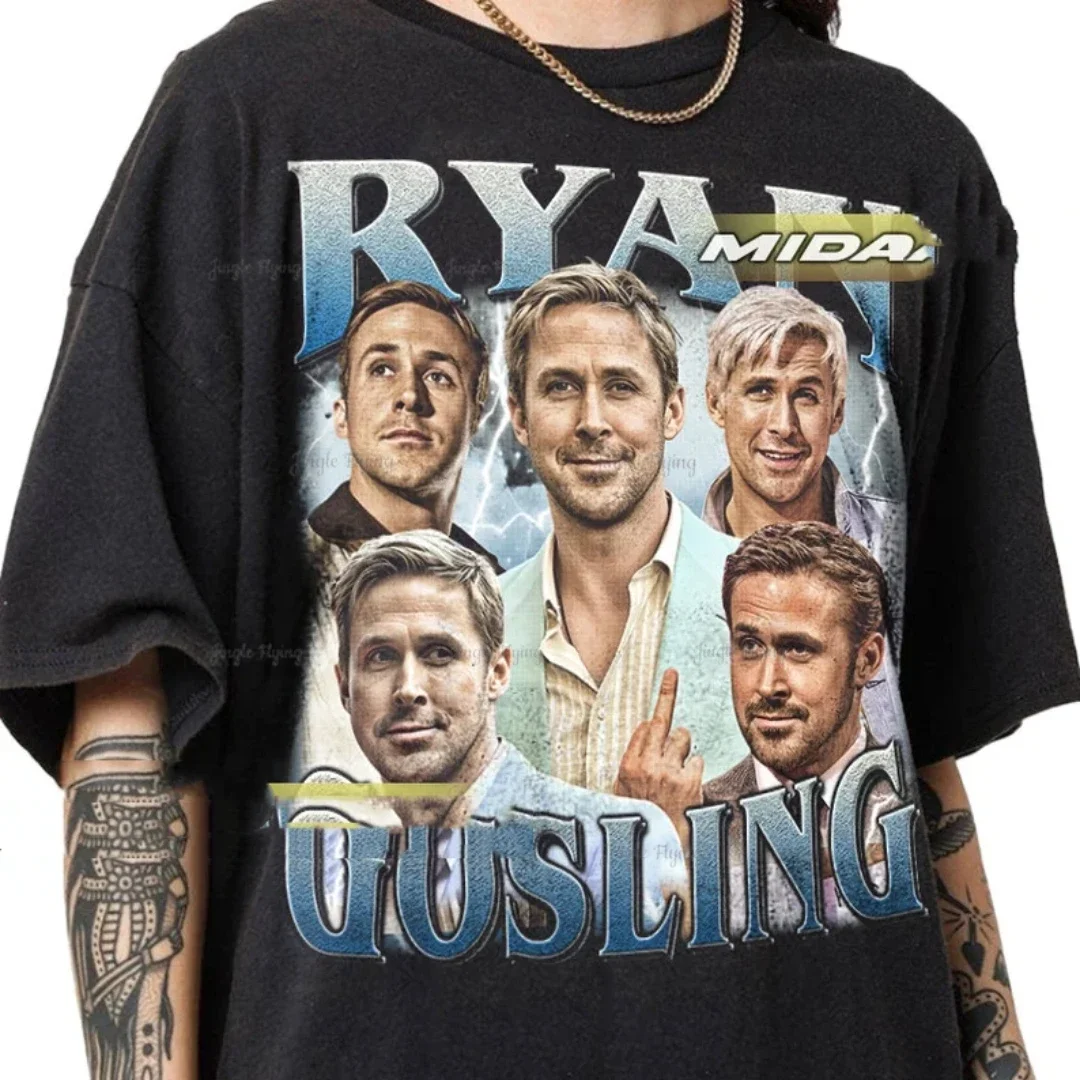 Винтажная футболка Ryan Gosling подарок для женщин и мужчин унисекс художественный