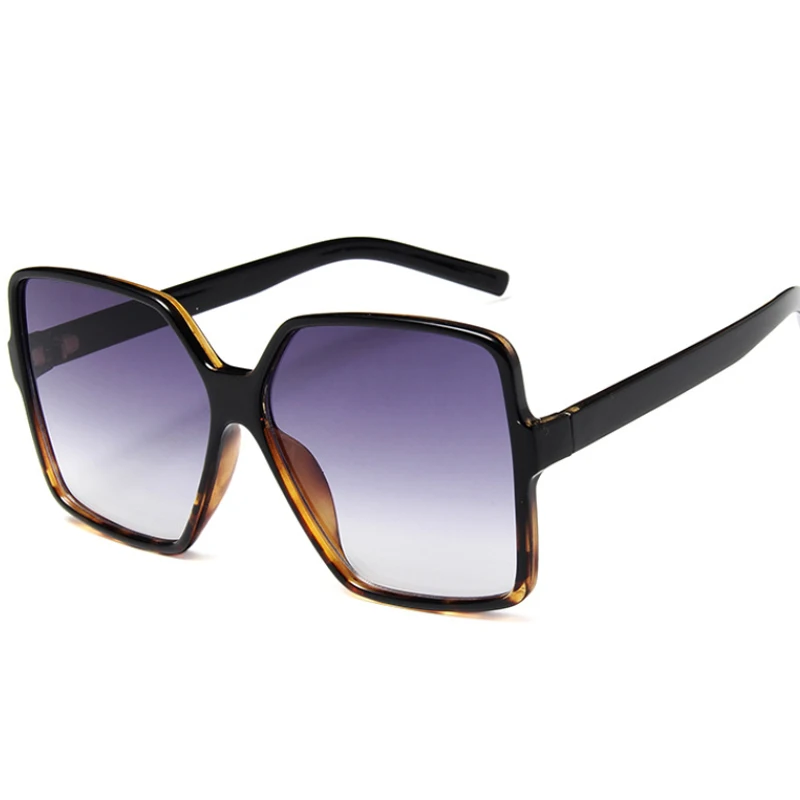 

2023 Vintage Oversize Sunglasses Women Men Luxury Brand Black Brown Big Frame Sun Glasses Female Shades Coulos