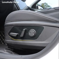car seat adjustment sequin switch decorative frame ring carbon fiber interior protection cover for hyundai tucson nx4 2021 2022