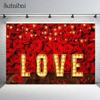 red valentines party backdrop decoration mariage love flowers golden dots decor photography background studio photo booth props
