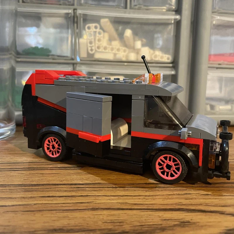 242 детали высокотехнологичный A-Team Van SWAT грузовик высокотехнологичные строительные блоки команда полиции автомобиль кирпичные игрушки модели транспортных средств