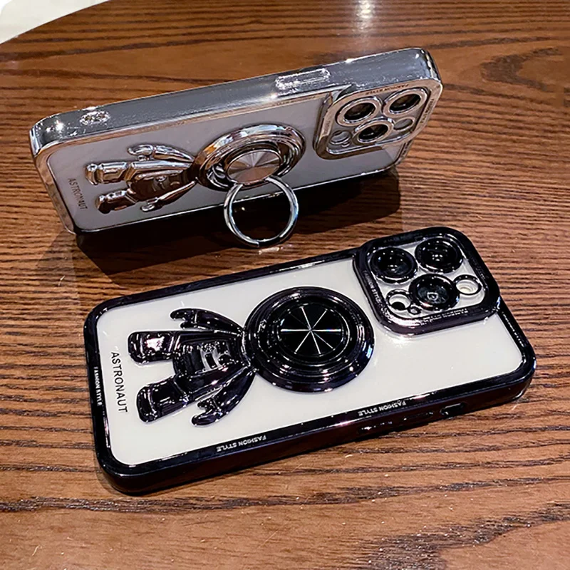 Роскошный силиконовый чехол для iPhone с опорным кольцом подходит моделей 13 12 11 Pro max