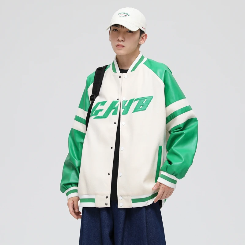 Men Harajuku Sweatshirt Hip Hop Male Air Pilot Overcoat Baseball Coats Slim Fit College Varsity Jacket