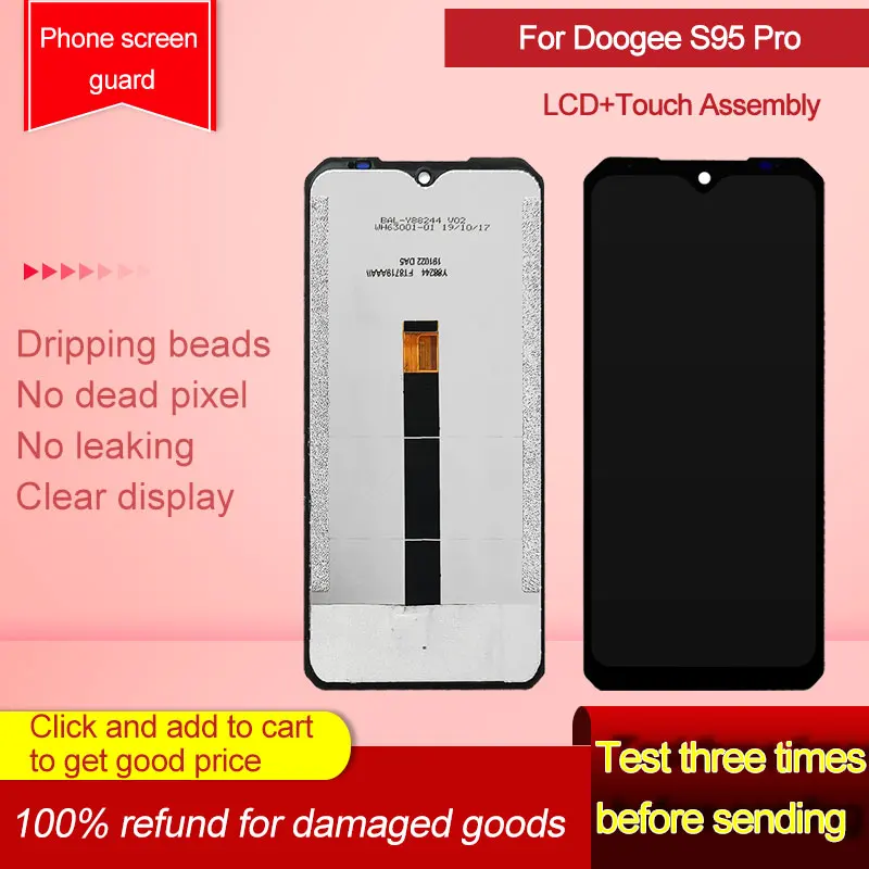6.3 inch Doogee S95 LCD Display+Touch Screen Digitizer Assembly  Tested LCD+Touch Digitizer for DOOGEE S95 PRO