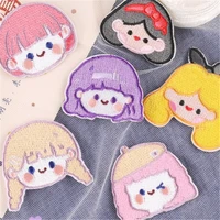 clothing women men diy embroidery patch cartoon girl deal with it iron on patches for clothes 3d fabric free shipping