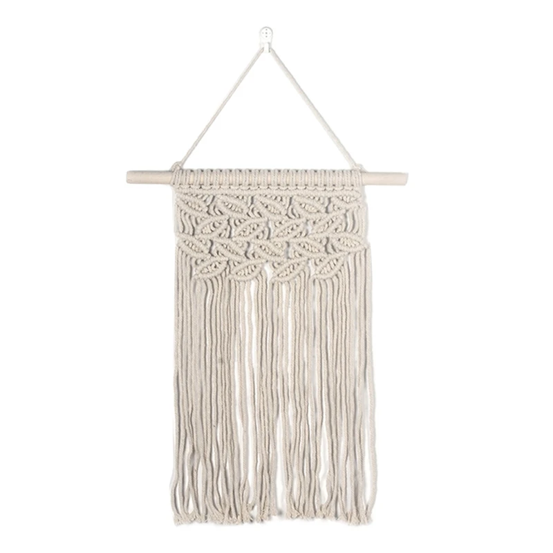 

Hand Woven Macrame Wall Hanging Art Bohemian Tapestry With Tassel For Boho Wedding Home Living Room Backdrop Decoration