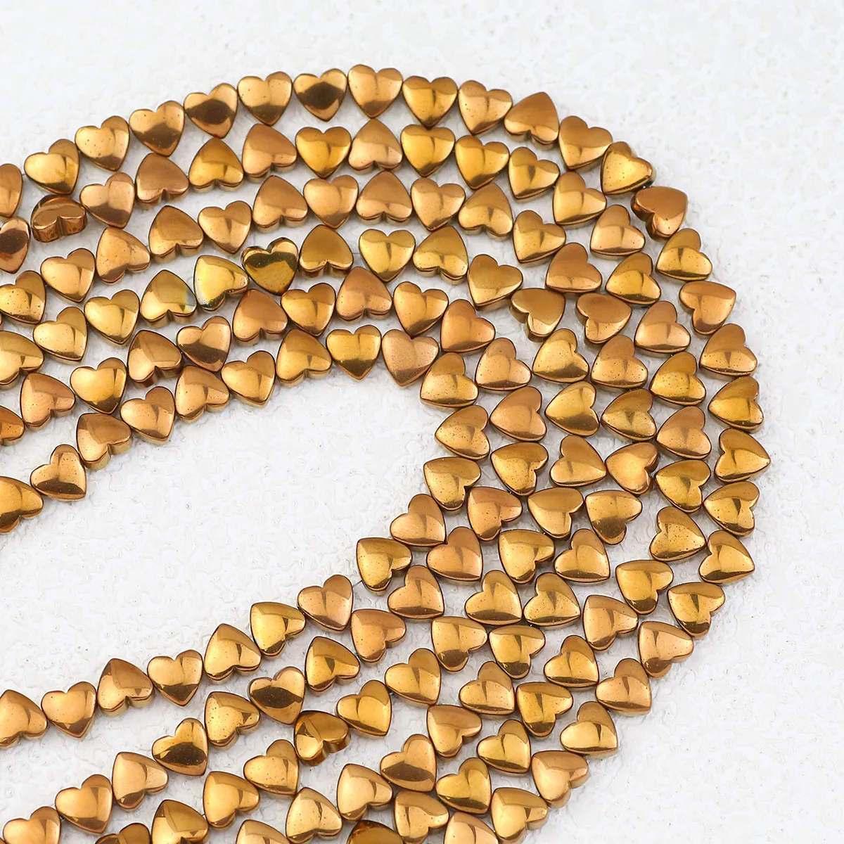 6 мм изогнутый персик сердце античный медный цвет гематит камень свободные