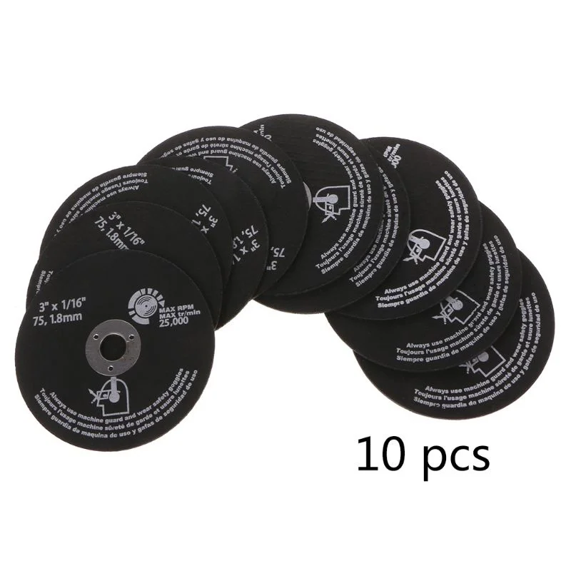 

10pcs Circular 3-inch Small Slice High-speed Grinding Wheel Blades Pneumatic Cutting Blades Cutting Discs for Metal